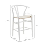 Jade Set of 2 Barstools - Light Beige/Natural - DUSK