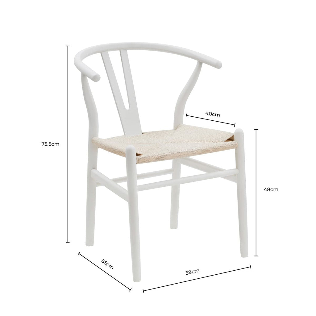 Jade Set Of 2 Dining Chairs - Light Beige/Natural - DUSK