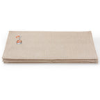 Julio Drink Embroidered Set of 4 Napkins - Natural - DUSK