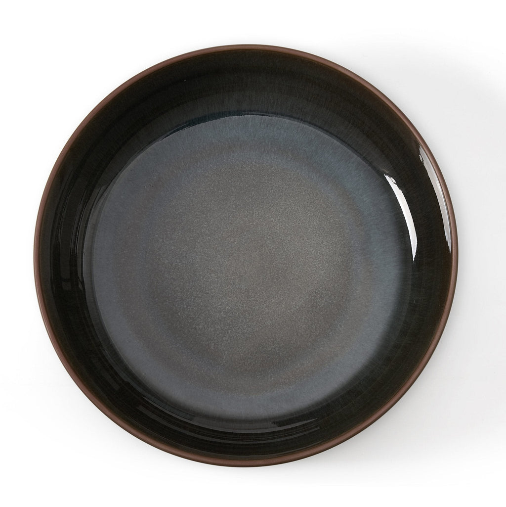 Juniper Reactive Glaze Serving Bowl - Grey/Blue - DUSK