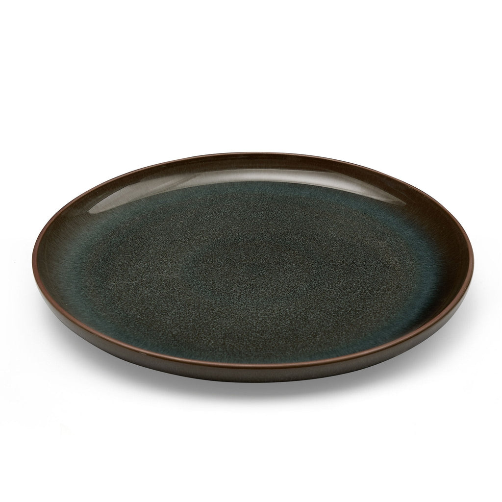 Juniper Reactive Glaze Set of 4 Dinner Plates - Grey/Blue - DUSK
