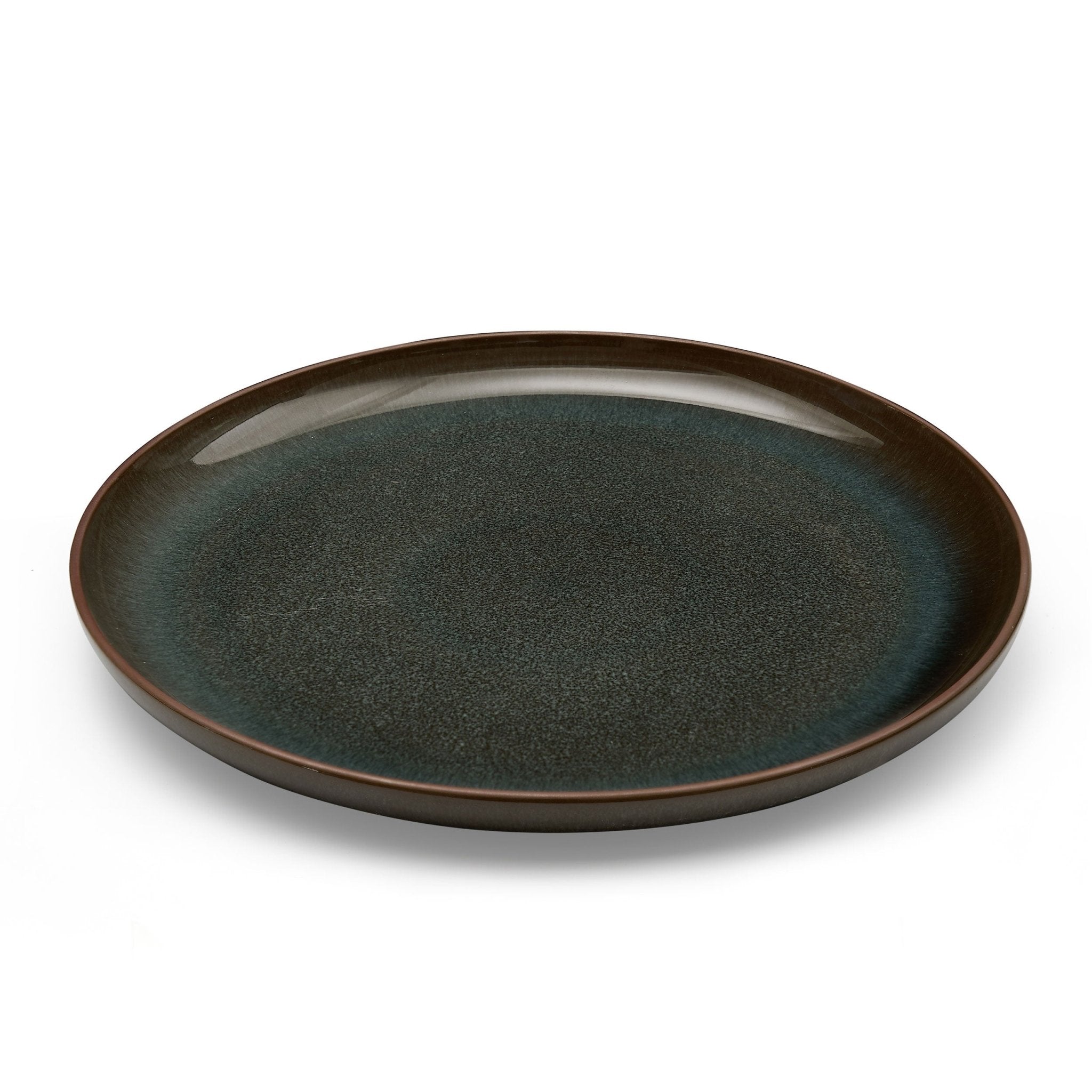 Juniper Reactive Glaze Set of 4 Dinner Plates - Grey/Blue - DUSK