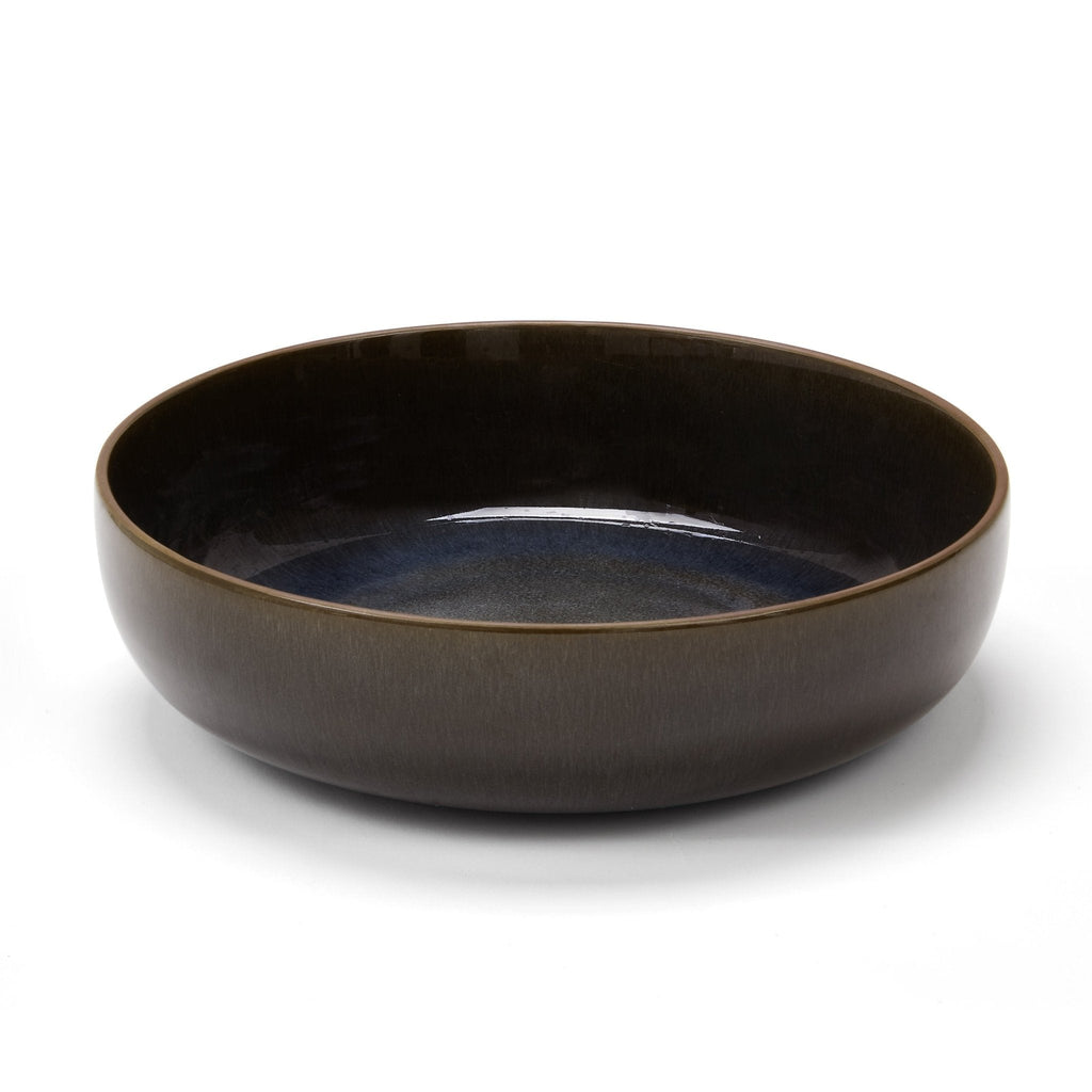 Juniper Reactive Glaze Set of 4 Pasta Bowls - Grey/Blue - DUSK