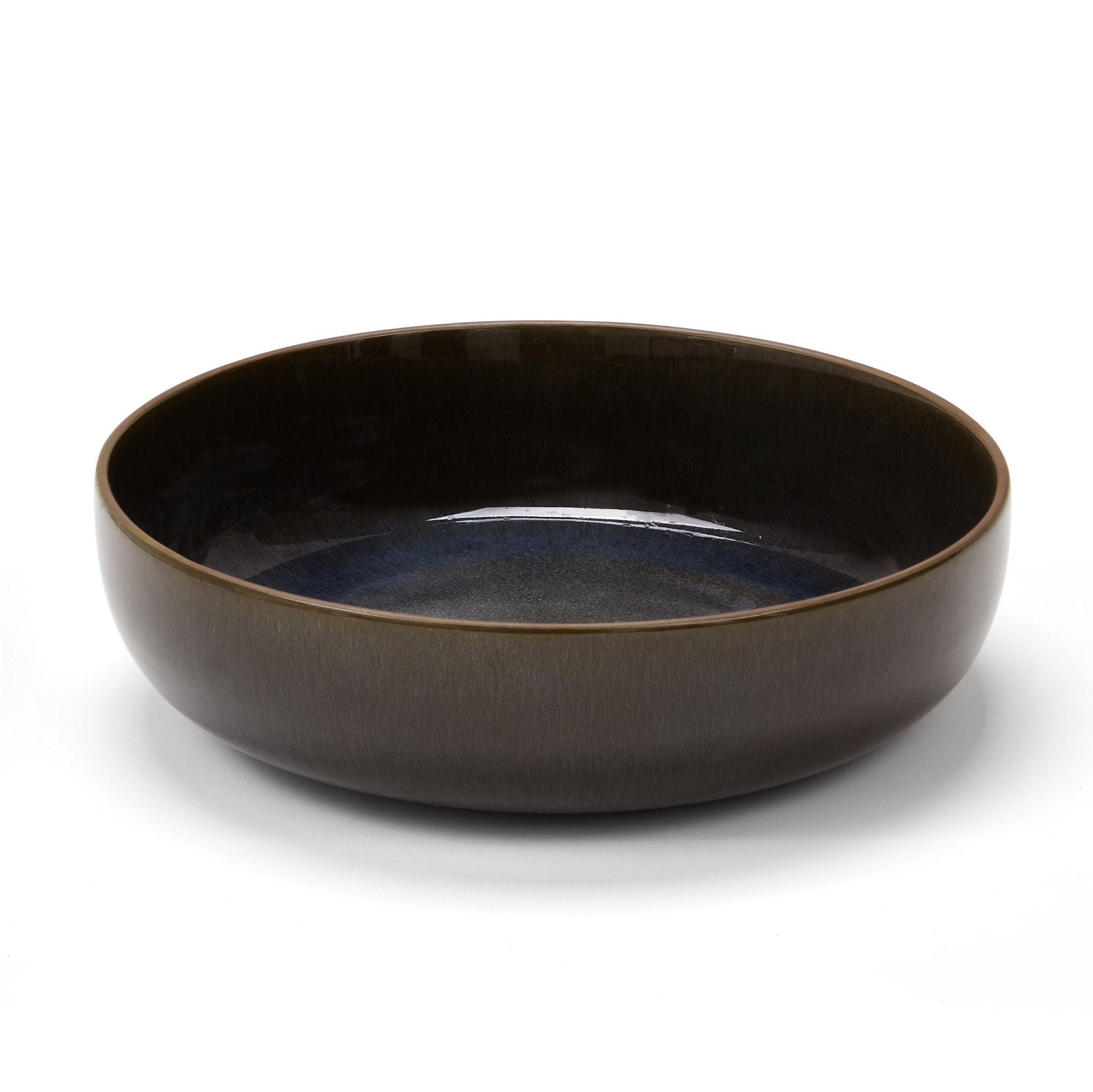 Juniper Reactive Glaze Set of 4 Pasta Bowls - Grey/Blue - DUSK