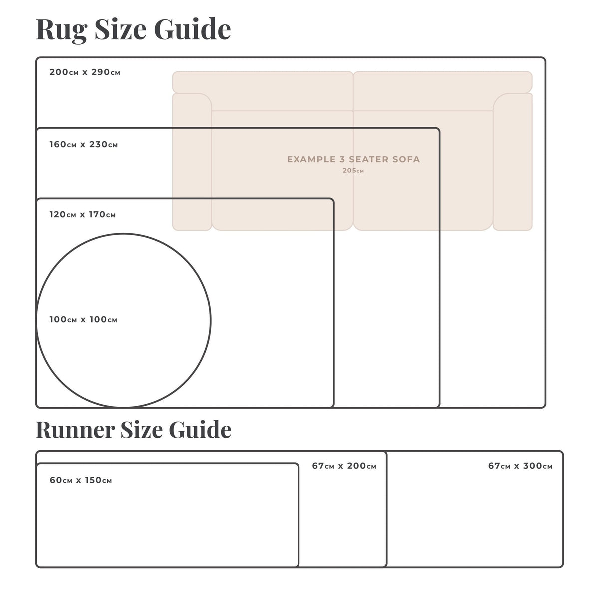 Kids Rainbow Rug - 100 x 100cm - DUSK