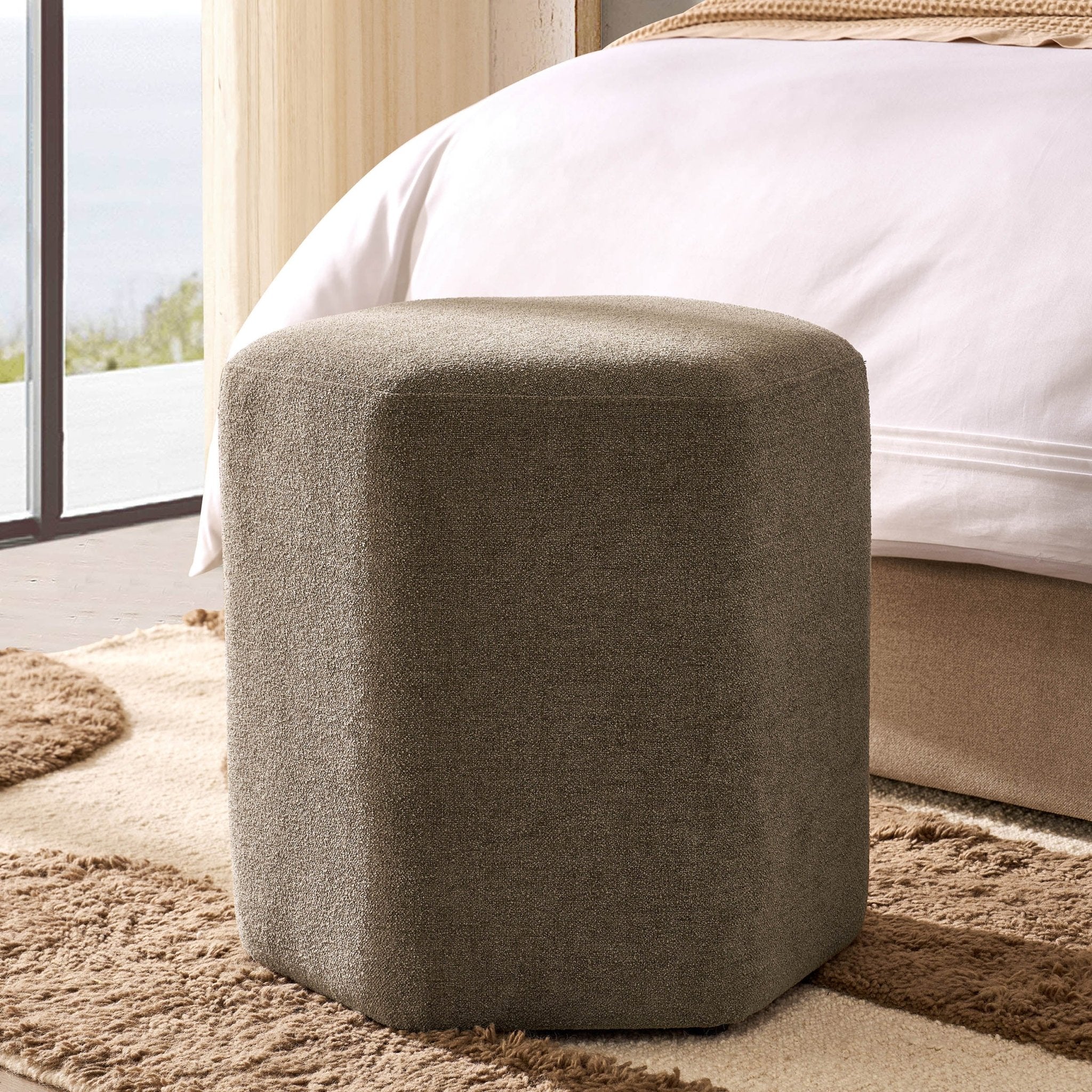 Kirsten Stool - Chenille Mushroom - DUSK