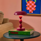 Kirsty Rechargeable Bobbin Table Lamp - Plum - DUSK
