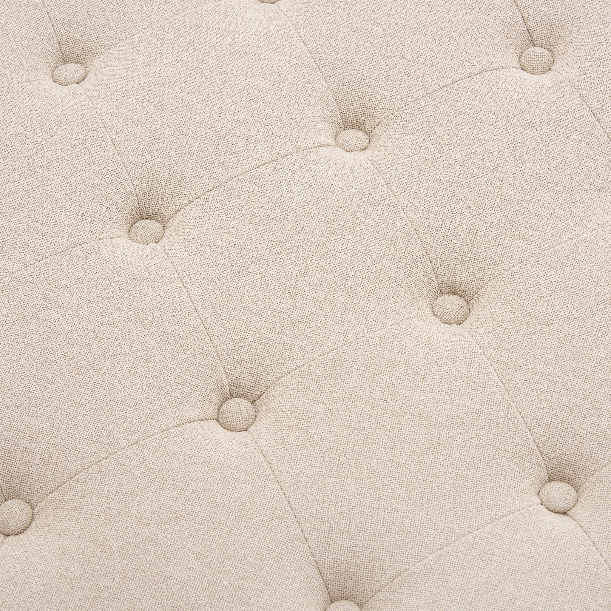 Knaresborough Button Back Coffee Table Pouffe - Oatmeal - DUSK