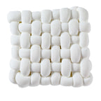 Knot Square Cushion - White - DUSK
