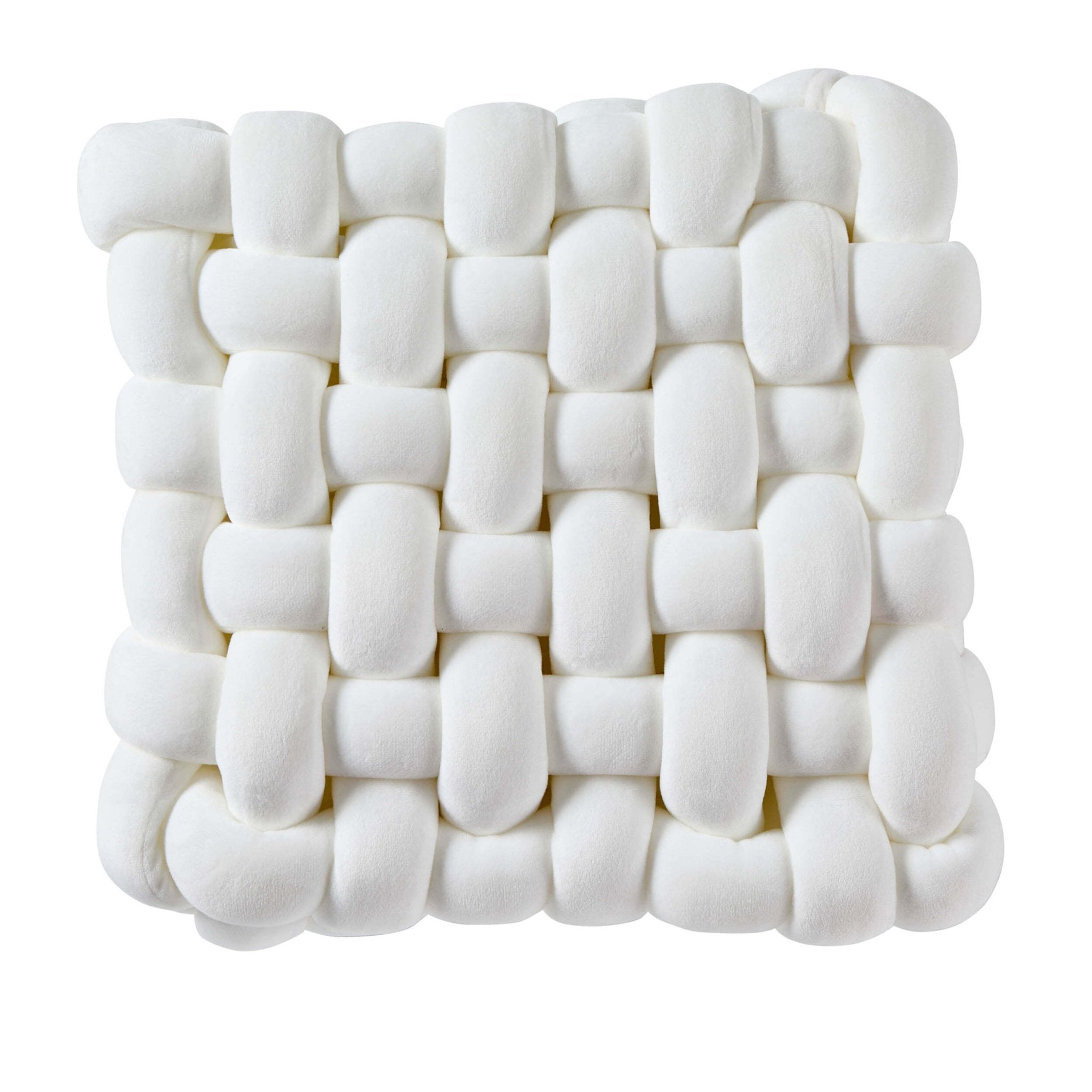 Knot Square Cushion - White - DUSK