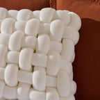 Knot Square Cushion - White - DUSK