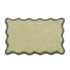 Kos Scalloped Bath Mat - Fern/Olive - DUSK