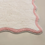Kos Scalloped Bath Mat - Pink - DUSK