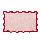 Kos Scalloped Bath Mat - Pink/Red - DUSK