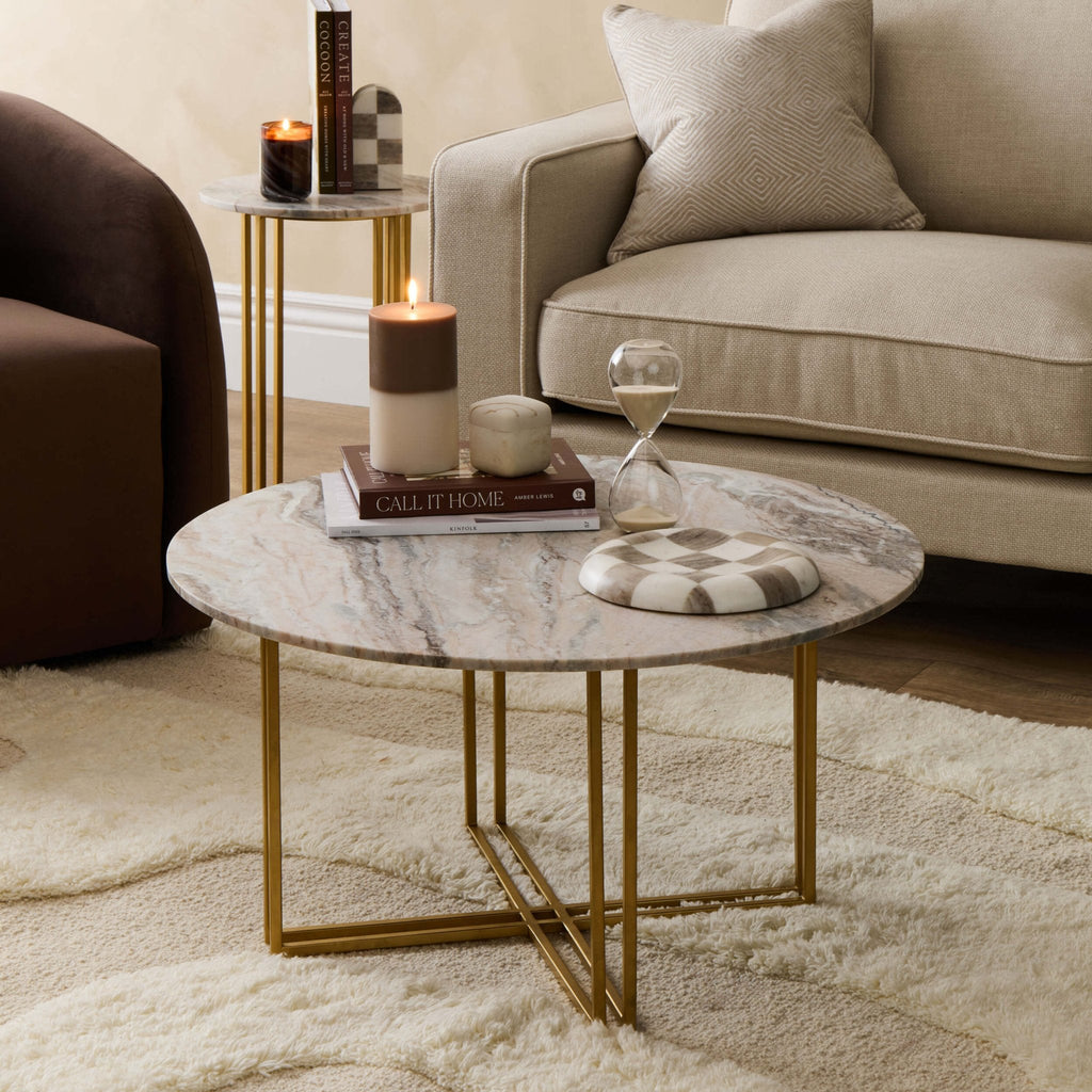 Leana Round Coffee Table - Marble - DUSK