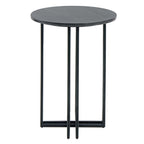 Leana Round Side Table - Dark Marble - DUSK