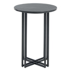 Leana Round Side Table - Dark Marble - DUSK