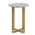 Leana Round Side Table - Marble - DUSK