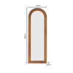 Lennon Arched Full Length Mirror - Light Wood - DUSK
