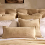 Leona Luxury Quilted Velvet Cushion Cover - Champagne - DUSK