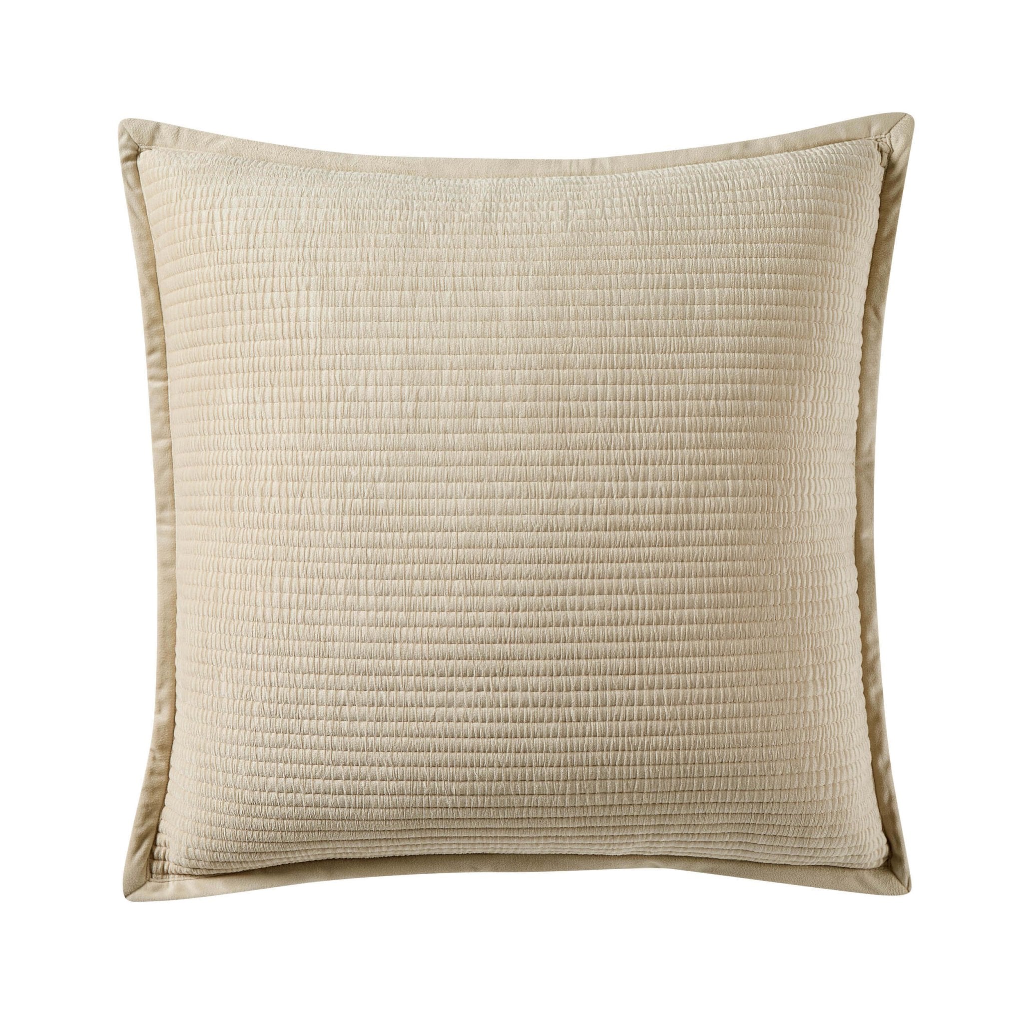 Leona Luxury Quilted Velvet Cushion Cover - Champagne - DUSK