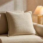 Leona Luxury Quilted Velvet Sofa Cushion Cover - Champagne - DUSK