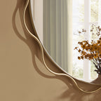 Liana Scallop Wall Mirror - Gold - DUSK