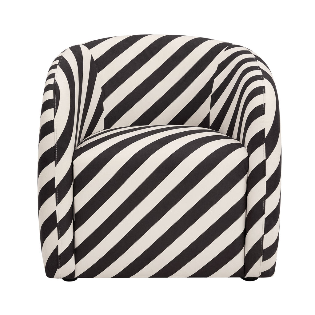 Liberty Accent Chair - Mono Stripe - DUSK