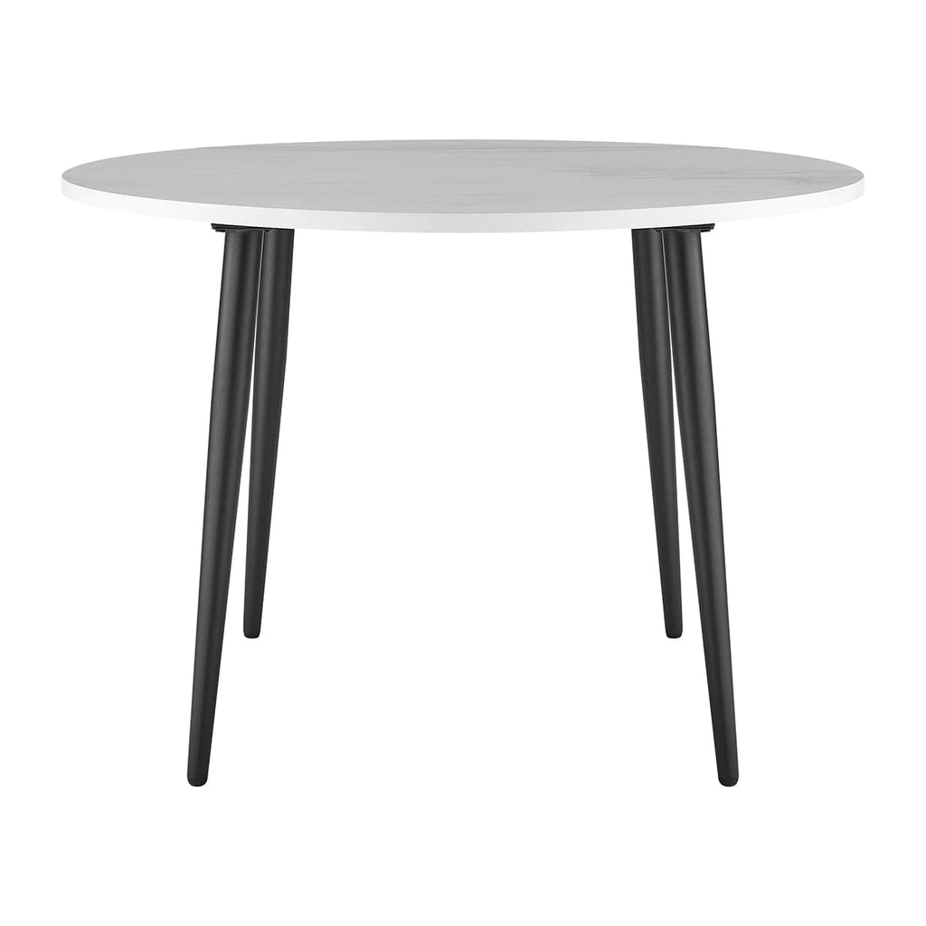 Lila Marble Effect Dining Table - White - DUSK