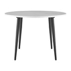 Lila Marble Effect Dining Table - White - DUSK