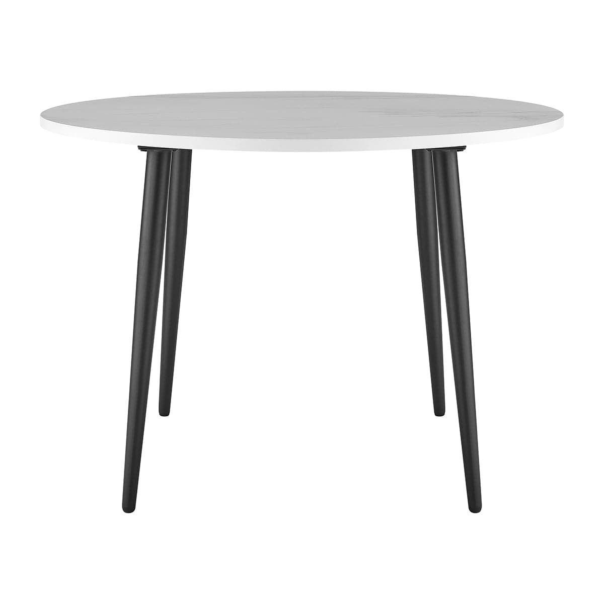 Lila Marble Effect Dining Table - White - DUSK