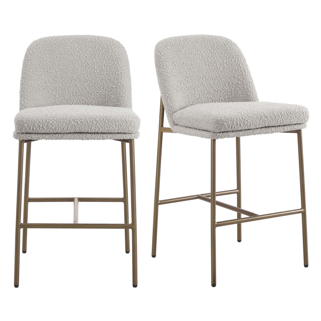 Lily Set of 2 Barstools - Taupe Boucle - DUSK