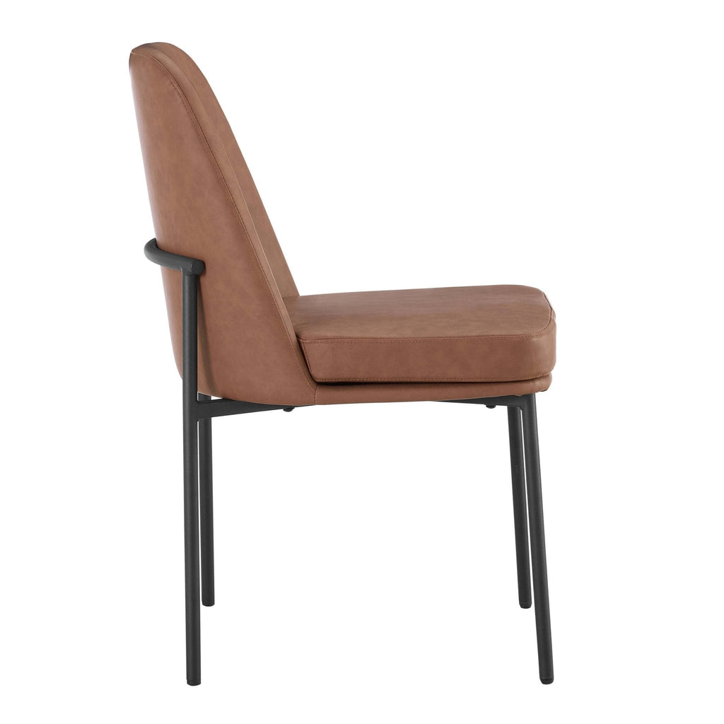 Lily Set of 2 Dining Chairs - Faux Leather - DUSK