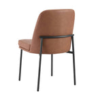 Lily Set of 2 Dining Chairs - Faux Leather - DUSK