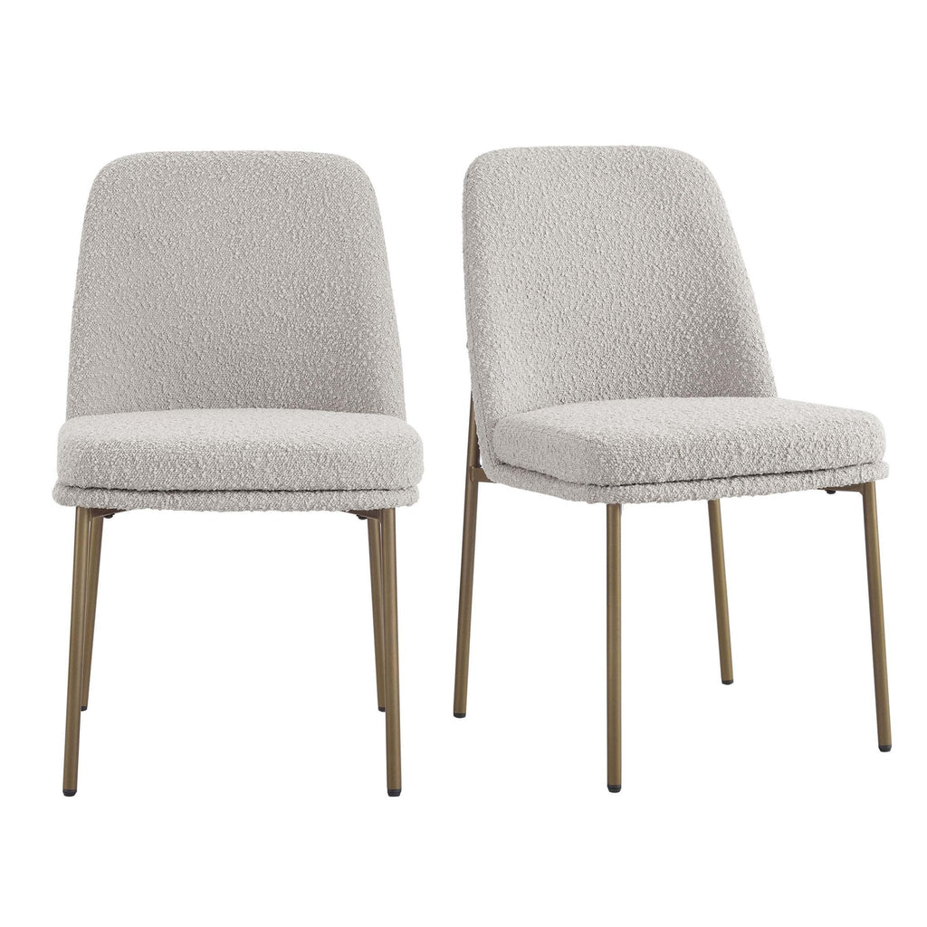 Lily Set of 2 Dining Chairs - Taupe Boucle - DUSK