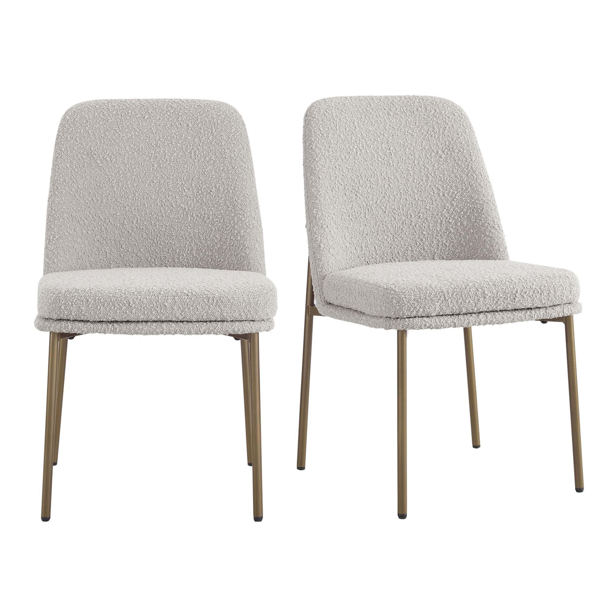 Lily Set of 2 Dining Chairs - Taupe Boucle - DUSK