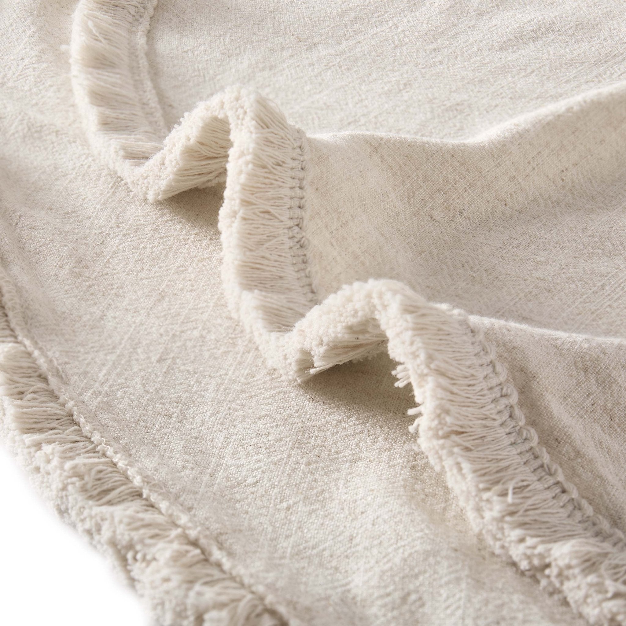 Linen Blend Circle Table Cloth - Sand - DUSK