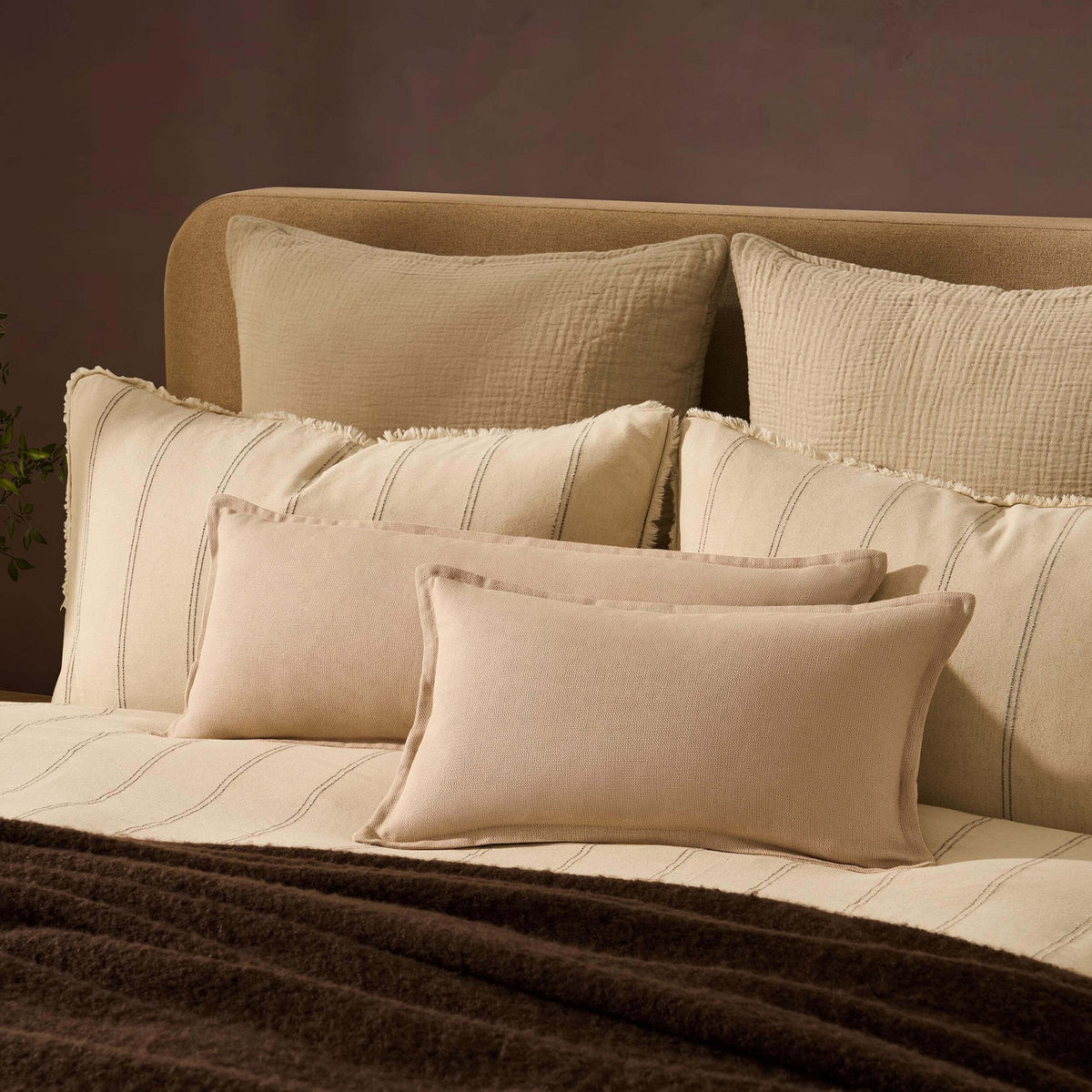 Linen Blend Cushion Cover - Natural - DUSK