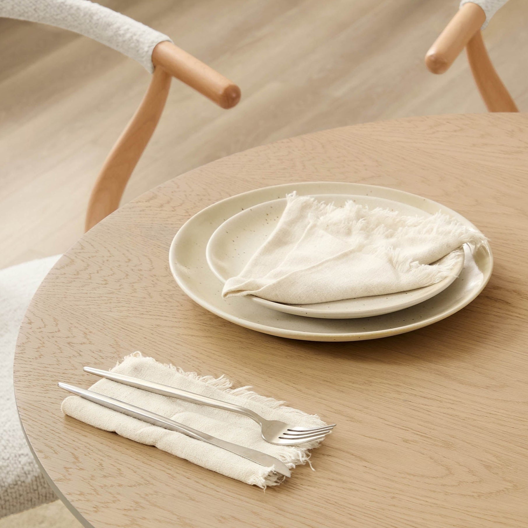 Linen Blend Set of 4 Napkins - Sand - DUSK