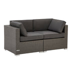 Lisbon 2 Seater Garden Sofa - Grey - DUSK