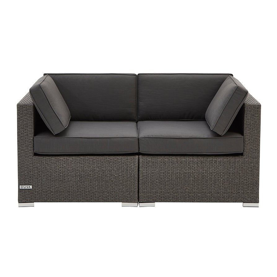 Lisbon 2 Seater Garden Sofa - Grey - DUSK
