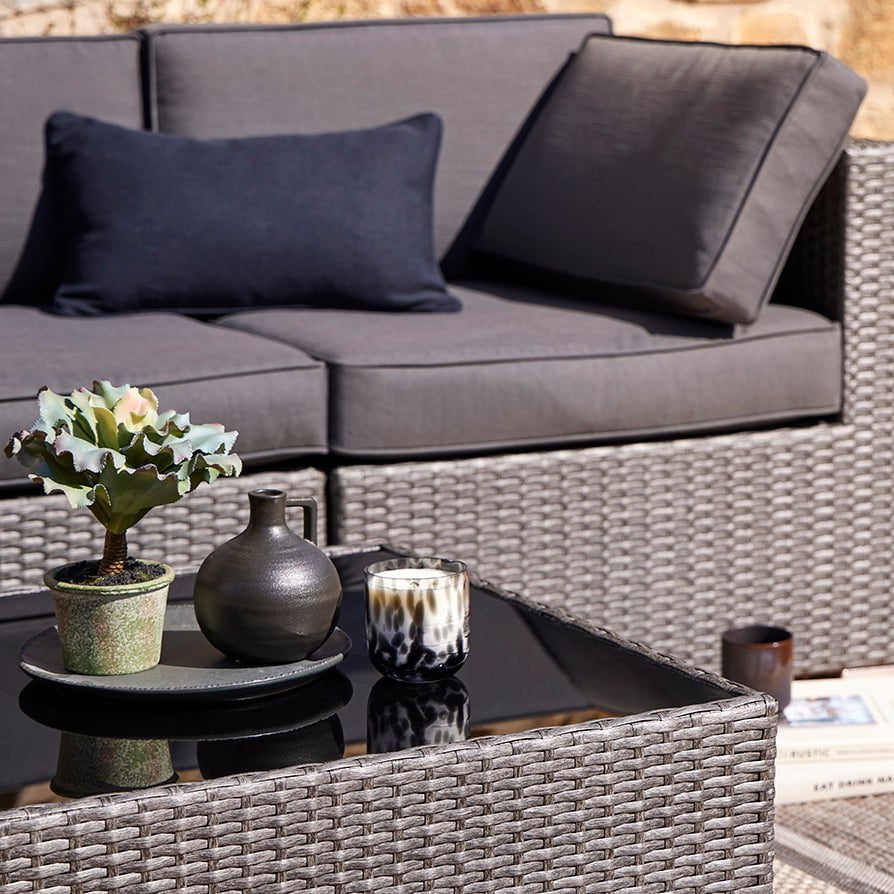 Lisbon 2 Seater Garden Sofa - Grey - DUSK