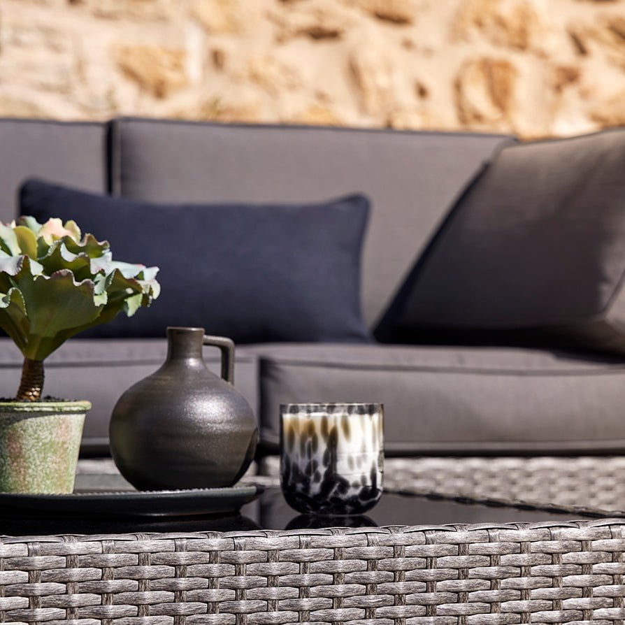 Lisbon 2 Seater Garden Sofa - Grey - DUSK
