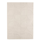 Liv Hand Woven Wool Half Circle Design Rug - Off White - DUSK