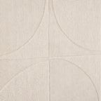 Liv Hand Woven Wool Half Circle Design Rug - Off White - DUSK