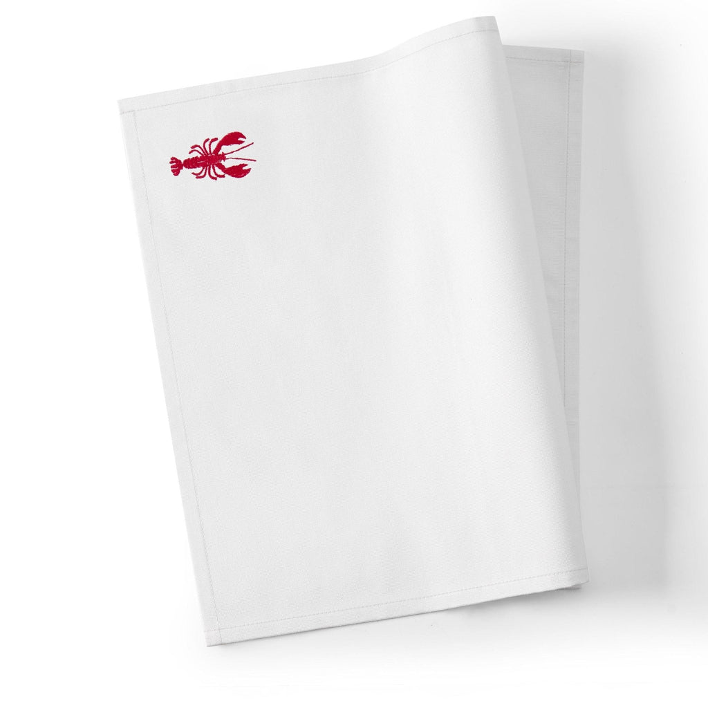 Lobster Embroidered Napkins - Set of 4 - DUSK