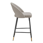 Lola Set of 2 Barstools - Linen Look - Stone Grey - DUSK