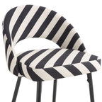 Lola Set of 2 Barstools - Mono Stripe - DUSK
