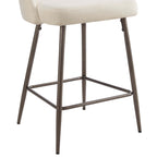 Lola Set of 2 Barstools - Teddy Fabric - DUSK