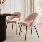 Lola Set of 2 Dining Chairs - Blush - DUSK